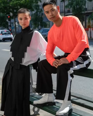 LONG SLEEVES MESH ORANGE NEON